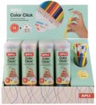 APLI Színes töltőceruza készlet, ceruzatartóban, display, APLI ˝Color Click˝, 12 szín