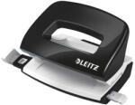 Leitz Lyukasztó, kétlyukú, 10 lap, fém, mini, LEITZ ˝Nexxt Wow˝, fekete