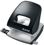 Leitz Lyukasztó, kétlyukú, 30 lap, fém, LEITZ ˝Nexxt Style, szaténfekete