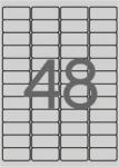 APLI Etikett, 45, 7x21, 2 mm, poliészter, időjárásálló, kerekített sarkú, APLI, ezüst, 4800 etikett/csomag