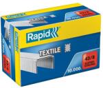 RAPID Tűzőkapocs, 43/8, horganyzott, textil, RAPID ˝Superstrong˝