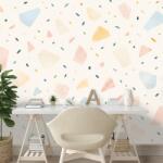 Dovido Tapet forme terrazzo în nuanțe pastelate - 539x363