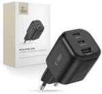 Tech-Protect NCA100W GaN încărcător de rețea USB / 2x USB-C PD 3.2 100W / QC3.0, negru