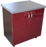 Spectral Mobila Masca pentru chiuveta cu 2 usi 80 cm Zebra, wenge/MDF Rosu, cu blat Beton, 80 x 85 x 60 cm