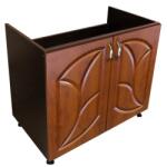 Spectral Mobila Masca pentru chiuveta cu 2 usi Zebra, Wenge/Cedru Frunza, fara blat, 80 x 82 x 50 cm