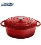 Heinner SEMIOALA FONTA EMAILATA OVALA + CAPAC 37x29x15 CM, 9L RED LINE (HR-KN-SM29OV)