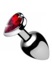 XR Brands Red Heart Gem - Butt Plug - Medium