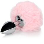 Ouch! by Shots Bunny Tail with Metal Butt Plug - Pink