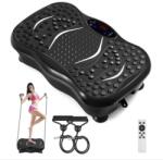 Arvada Aparat vibromasaj Arvada® BodyCare Music edtion 570 Black, 220 V, 3 zone masaj, 2 benzi elastice, Telecomanda inclusa, Sarcina maxima 150 kg, 57.5*42*16CM (sid810) Aparat de masaj