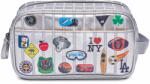 Jeune Premier Husă de călătorie geantă cosmetică Travel Pouch Jetsetter Silver Jeune Premier design ergonomic de lux 25*12, 5 cm (JPTP026276)