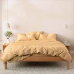Kotonia Home Cearceaf de pat Kotonia Home, 100% bumbac, Olandina color, 220x240 cm, camel (001507)