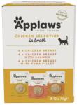 Applaws Hrană umedă complementară pentru pisici, multipack 12 x 70 g, mix de arome cu pui în bulion, în plicuri