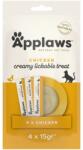 Applaws Hrană complementară pentru pisici, multipack 4 x 15 g, gustări cremoase cu pui