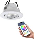 EGLO connect. z Saliceto-Z Smart LED beépíthető spotlámpa, Ø 88 mm, ZigBee, RGB, dimmelhető - fehér