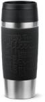 emsa N20202 Travel Mug Classic Termosz 0, 36 Liter Fekete Rozsdamentes Acél Komfort Csavaros Kupak 360° Ivónyílás Szivárgásmentes Mosogatógép (N20202)