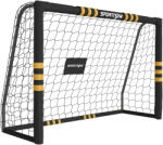 SPORTNOW Poartă de fotbal cu protecție din spumă, 5 țăruși de sol și plasă PE, 180x60x120cm, Galben | Aosom Romania (A62-060V00YL)