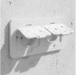 Brilagi - Priză dublă încastrabilă pentru bucătărie INBOX IP55 albă dreptunghiulară (BG3317A)