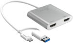 j5create JCA365, 3.2 Gen 1 (3.1 Gen 1), USB A típus, USB C-típus, HDMI kimenet, 3840 x 2160 pixelek (JCA365-N)