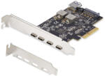 StarTech PS4C3IA3-USB-C-CARD, PCIe, USB C-típus, Teljes magasságú/alacsony profilú, PCI 3.0, SATA 15-tűs, Fekete (PS4C3IA3-USB-C-CARD)
