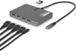 StarTech QUAD-USB-DP-ADAPT, Vezetékes, USB 3.2 Gen 1 (3.1 Gen 1) Type-C, 140 W, Szürke, 4K Ultra HD, 3840 x 2160 pixelek (QUAD-USB-DP-ADAPT)