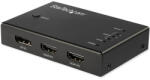 StarTech VS421HDDP, HDMI/DisplayPort, Fém, Fekete, 60 Hz, 1280 x 720 (HD 720), 1920 x 1080 (HD 1080), 1920 x 1200 (WUXGA), 2560 x 1600 (WQXGA), 3840 x 2160, . . . , 4096 x 2160 pixelek (VS421HDDP)