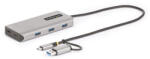 StarTech 167B-USBC-MULTIPORT, Vezetékes, USB 3.2 Gen 1 (3.1 Gen 1) Type-C, Ezüst, 5 Gbit/s, 4K Ultra HD, 3840 x 2160 pixelek (167B-USBC-MULTIPORT)