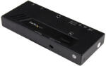 StarTech . com VS221HD4KA, Fekete, 1280 x 720 (HD 720), 1920 x 1080 (HD 1080), 1920 x 1200 (WUXGA), 2560 x 1600 (WQXGA), Adatforgalom, Biztosított áramellátás, 3840 x 2160 pixelek, IR, 7.1 csatornák (VS221HD4K