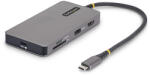 StarTech 305B-USBC-MULTIPORT, Vezetékes, USB 3.2 Gen 2 (3.1 Gen 2) Type-C, 140 W, 100, 10, 1000 Mbit/s, Szürke, MicroSD (TransFlash), SD (305B-USBC-MULTIPORT)