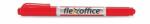FlexOffice alkohos marker, 0, 4/1, 0 mm, kúpos, kétvégű, "pm01", piros (186D3)