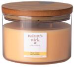  Pahar mare Nature's Wick cu 3 fitile, miere sălbatică