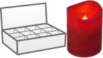  Lumânare LED 50x65mm pâlpâitoare cu temporizator, roșie