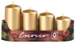  Lumânări de Advent Emocio, 4 buc. , diametru 40 mm, lumânări metalice aurii