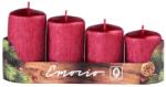  Lumânări de Advent Emocio, 4 buc. , 50 mm, lumânări roșii zgâriate