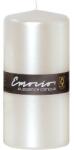  Lumânare Emocio Elegance Cilindru, Alb Perlat, 100x200mm