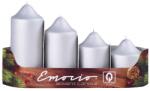 Emocio Lumânări de Advent Emocio, 4 buc. , diametru 50 mm, lumânări exclusive argintii mate