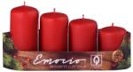  Coroană de Advent Emocio 4 buc. Ø 40 mm lumânări roșii