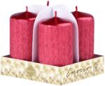 Emocio Cilindru de Advent 4 buc 40x75 lumânări roșii zgâriate