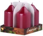 Lumânări cilindrice Emocio Advent 4 buc 50x90 bordo