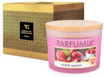  ZMEURĂ CALDĂ | lumânare cu aromă de soia | 2 fitiluri | PARFUMIA® | 400 ml