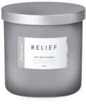  Lumânare parfumată Emocio Wellness cu capac metalic Relief, soia 95x95mm