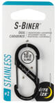 Nite Ize S-Biner Stainless Steel #2 segéd karabiner fekete