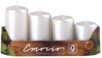 Emocio Lumânări de Advent Emocio, 4 buc. , 40 mm, alb perlat