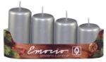  Lumânări de Advent Emocio, 4 buc. , diametru 40 mm, lumânări metalice argintii