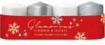 Bartek Candles Lumânări de stâlp glamour 50x70 argintiu amestec 420g