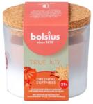  Lumânare parfumată Bolsius în sticlă cu capac de plută, 80x75mm, True Joy Oriental Softness