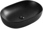 Fluminia Lavoar pe blat Fluminia, Odera, oval, 60 x 41.5 cm, negru mat (CBA257MB)