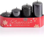 Bartek Candles Lumânare Glamour Mix 40/55-70-85-100 neagră