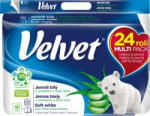  Hârtie igienică Velvet Soft White cu 3 straturi, 24 role, rolă de 18, 3 m