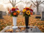  Vază de cimitir Madonna din plastic cu greutate 30 cm - albă