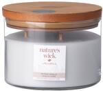  Pahar mare Nature's Wick cu 3 fitiluri, vanilie afumată